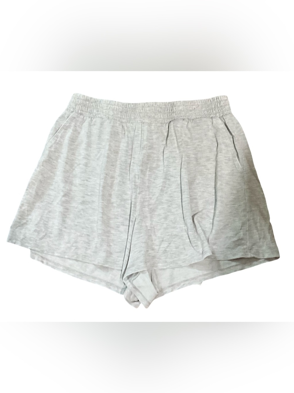 Express Gray Linen Blend Pull On Shorts Elastic Waist Size M